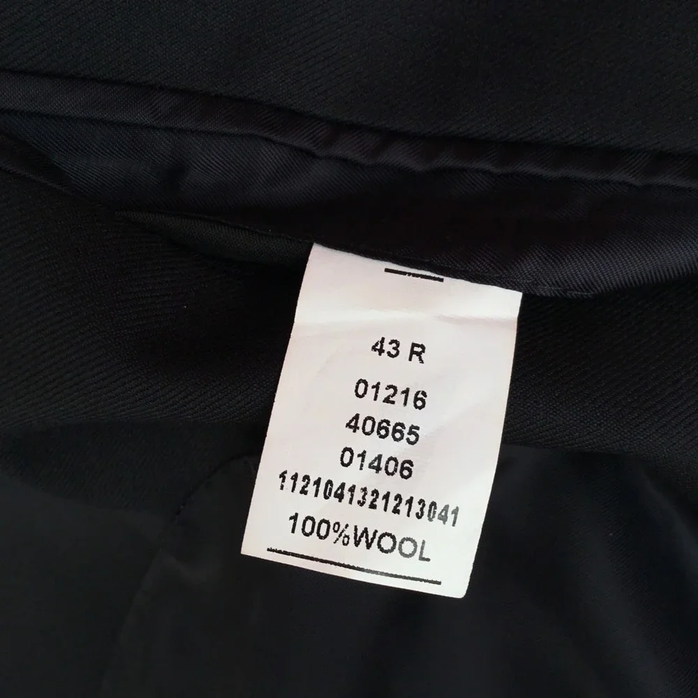 Jos. A. Bank Signature Collection Navy Blue 100% Wool Blazer‎ Gold Buttons 43R